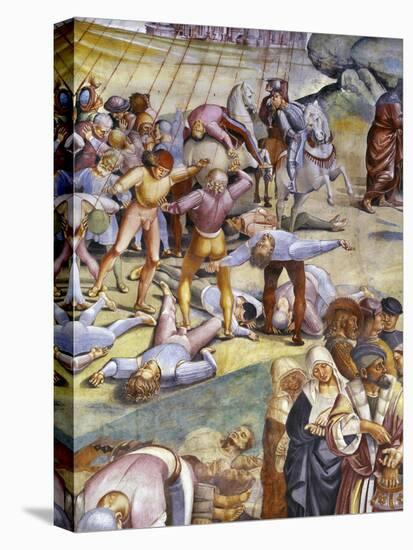 Sermon and Deeds of Antichrist, from Last Judgment Fresco Cycle, 1499-1504-Luca Signorelli-Stretched Canvas