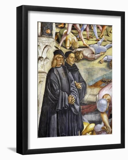 Sermon and Deeds of Antichrist, from Last Judgment Fresco Cycle, 1499-1504-Luca Signorelli-Framed Giclee Print