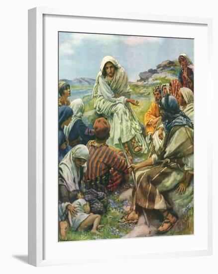 Sermon on the Mount, 1922-Harold Copping-Framed Giclee Print