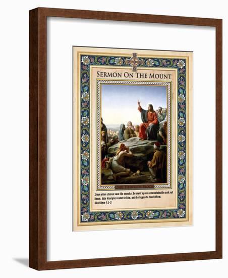 Sermon on the Mount-Carl Bloch-Framed Giclee Print