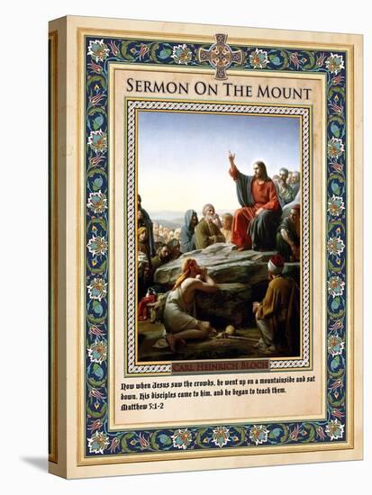Sermon on the Mount-Carl Bloch-Stretched Canvas