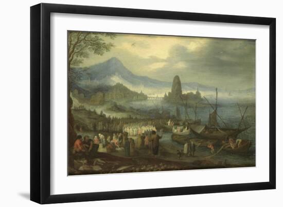 Sermon on the Sea of Galilee-Jan Brueghel-Framed Art Print