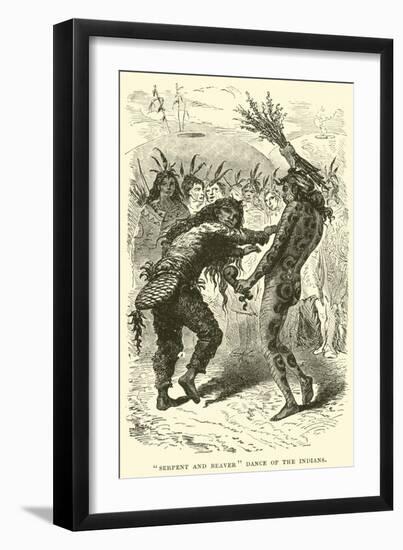 "Serpent and Beaver" Dance of the Indians-null-Framed Giclee Print