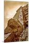 Serpent Head and Long Stairway on Pyramid of Kukulcan-Thom Lang-Mounted Photographic Print