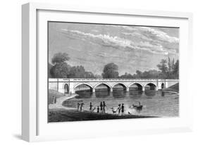 Serpentine Bridge-Thomas H Shepherd-Framed Art Print