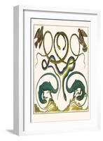 Serpents, Lizards and Birds-Albertus Seba-Framed Art Print