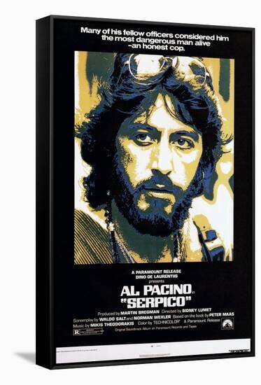 Serpico, Al Pacino, 1973-null-Framed Stretched Canvas