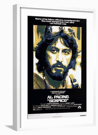 Serpico, Al Pacino, 1973-null-Framed Art Print