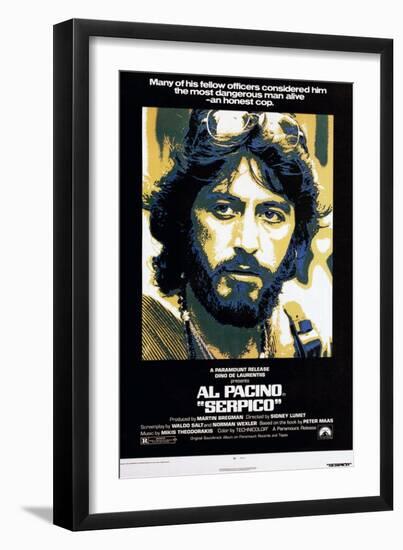 Serpico, Al Pacino, 1973-null-Framed Art Print