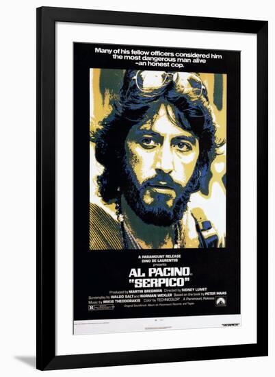 Serpico, Al Pacino, 1973-null-Framed Art Print