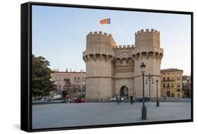 Serranos Gate, Valencia, Spain, Europe-Michael Snell-Framed Stretched Canvas