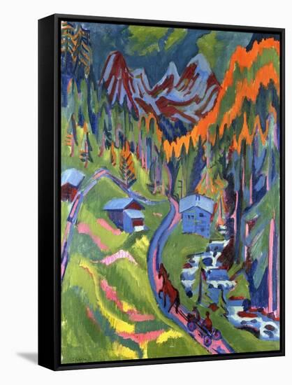 Sertig Path in Summer; Sertigweg Im Sommer, 1923-Ernst Ludwig Kirchner-Framed Stretched Canvas