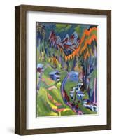 Sertig Path in Summer; Sertigweg Im Sommer, 1923-Ernst Ludwig Kirchner-Framed Giclee Print