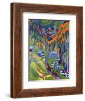 Sertig Path in Summer; Sertigweg Im Sommer, 1923-Ernst Ludwig Kirchner-Framed Giclee Print