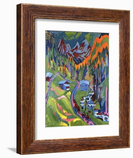 Sertig Path in Summer; Sertigweg Im Sommer, 1923-Ernst Ludwig Kirchner-Framed Giclee Print