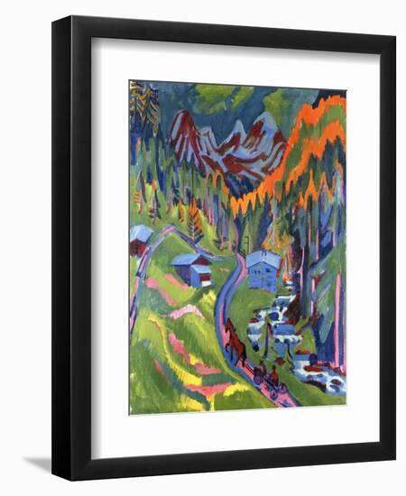 Sertig Path in Summer; Sertigweg Im Sommer, 1923-Ernst Ludwig Kirchner-Framed Giclee Print