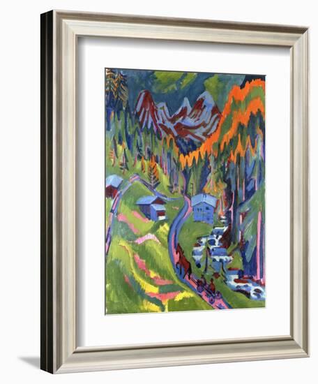 Sertig Path in Summer; Sertigweg Im Sommer, 1923-Ernst Ludwig Kirchner-Framed Giclee Print