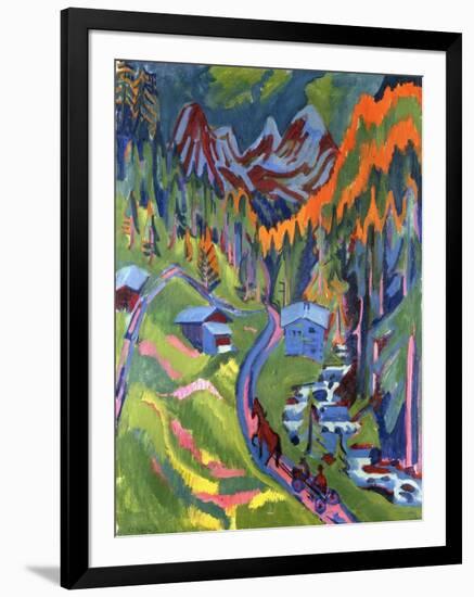 Sertig Path in Summer; Sertigweg Im Sommer, 1923-Ernst Ludwig Kirchner-Framed Giclee Print