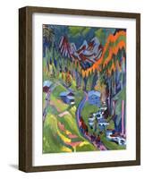 Sertig Path in Summer; Sertigweg Im Sommer, 1923-Ernst Ludwig Kirchner-Framed Giclee Print