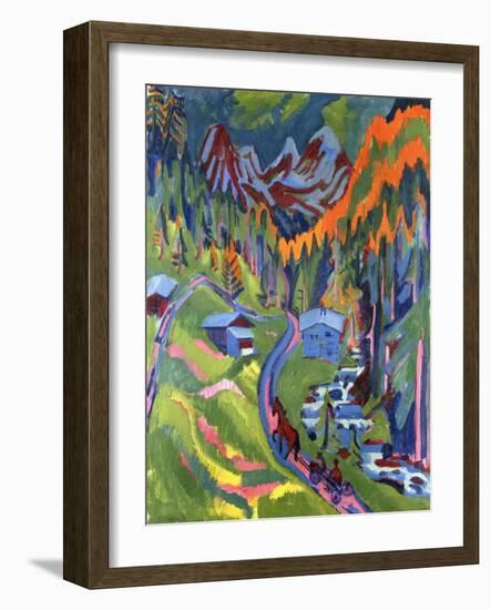 Sertig Path in Summer; Sertigweg Im Sommer, 1923-Ernst Ludwig Kirchner-Framed Giclee Print