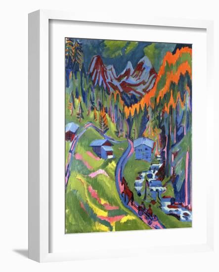 Sertig Path in Summer; Sertigweg Im Sommer, 1923-Ernst Ludwig Kirchner-Framed Giclee Print