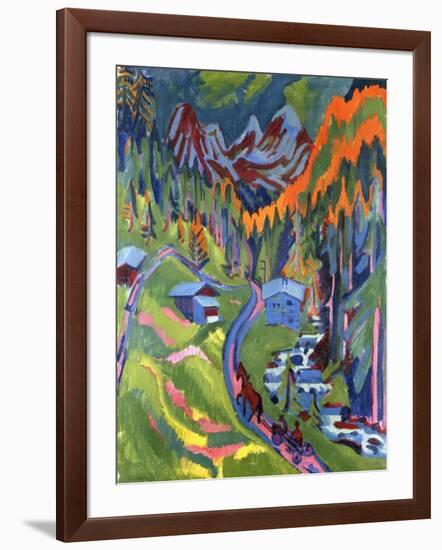 Sertig Path in Summer; Sertigweg Im Sommer, 1923-Ernst Ludwig Kirchner-Framed Giclee Print