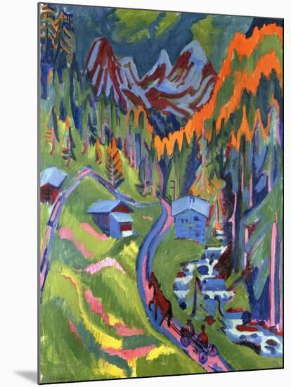 Sertig Path in Summer; Sertigweg Im Sommer, 1923-Ernst Ludwig Kirchner-Mounted Giclee Print