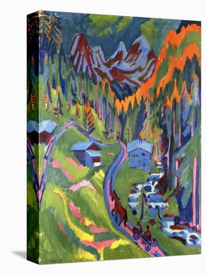 Sertig Path in Summer; Sertigweg Im Sommer, 1923-Ernst Ludwig Kirchner-Stretched Canvas