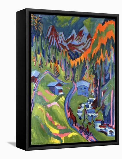 Sertig Path in Summer; Sertigweg Im Sommer, 1923-Ernst Ludwig Kirchner-Framed Stretched Canvas