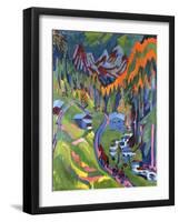 Sertig Path in Summer-Ernst Ludwig Kirchner-Framed Giclee Print