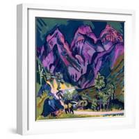 Sertigberge, 1923/24-Ernst Ludwig Kirchner-Framed Giclee Print