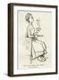 Servant Drinking Tea-William Heath Robinson-Framed Art Print