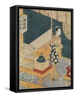 Servant Making Tea-Suzuki Harunobu-Framed Stretched Canvas