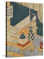 Servant Making Tea-Suzuki Harunobu-Stretched Canvas