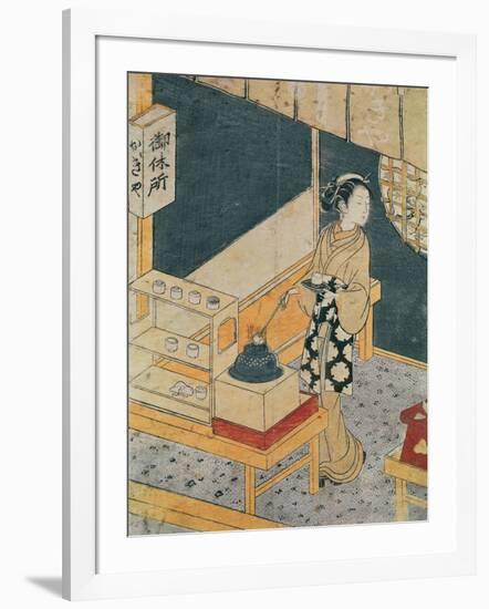 Servant Making Tea-Suzuki Harunobu-Framed Giclee Print