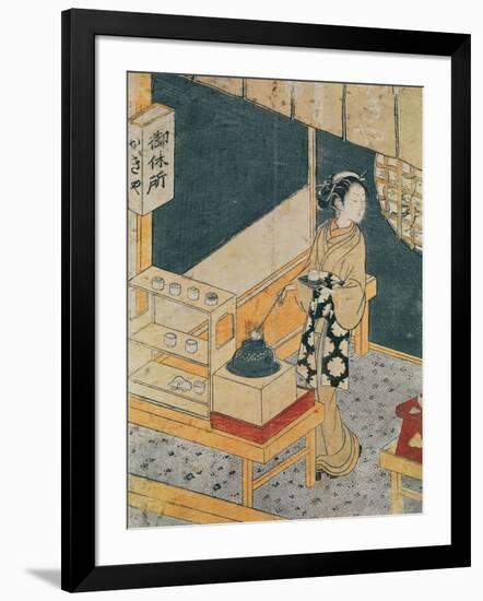 Servant Making Tea-Suzuki Harunobu-Framed Giclee Print