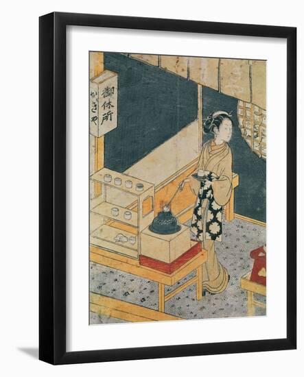 Servant Making Tea-Suzuki Harunobu-Framed Giclee Print