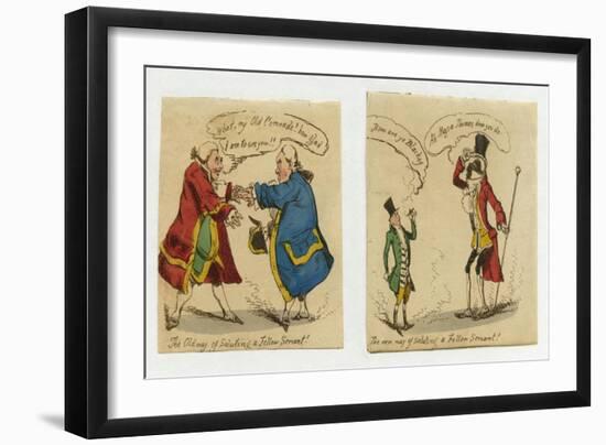 Servants Greeting C1830-H Heath-Framed Art Print