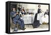 Servants Imitating the Lady of the House, circa 1900-null-Framed Stretched Canvas