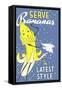 Serve Bananas in Latest Style Ad-null-Framed Stretched Canvas