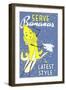 Serve Bananas in Latest Style Ad-null-Framed Giclee Print