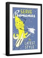 Serve Bananas in Latest Style Ad-null-Framed Giclee Print