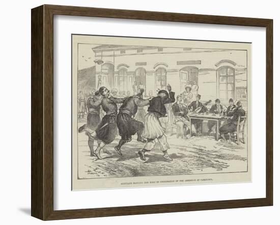 Servians Dancing the Kolo in Celebration of the Armistice at Paratchin-null-Framed Giclee Print