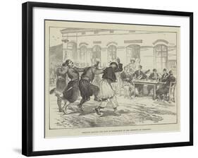 Servians Dancing the Kolo in Celebration of the Armistice at Paratchin-null-Framed Giclee Print