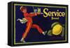 Service Brand - La Habra, California - Citrus Crate Label-Lantern Press-Framed Stretched Canvas