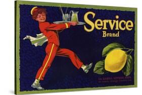 Service Brand - La Habra, California - Citrus Crate Label-Lantern Press-Stretched Canvas