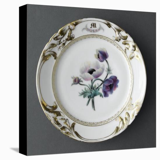 Service du mariage de Louise Alluaud et A. Malveigne : assiette avec, au centre, une branche-null-Stretched Canvas