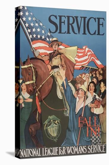 Service, Fall In! National League for Women’s Service. Lucile Patterson-null-Stretched Canvas