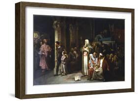 Service in the Synagogue During the Reading from the Torah, 1868-null-Framed Giclee Print
