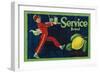 Service Lemon Label - La Habra, CA-Lantern Press-Framed Art Print